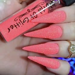 world of glitter california neon coral nail glitter