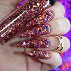 World Of Glitter Cognac Pink Nail Glitter 10 Gram